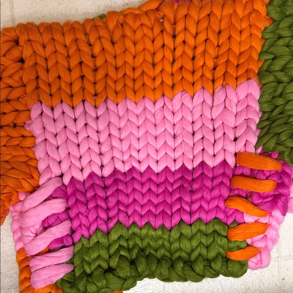 Hope Macaulay colassal Knit cardigan Sweater in Pink, Green, and Orange - Picture 11 of 16